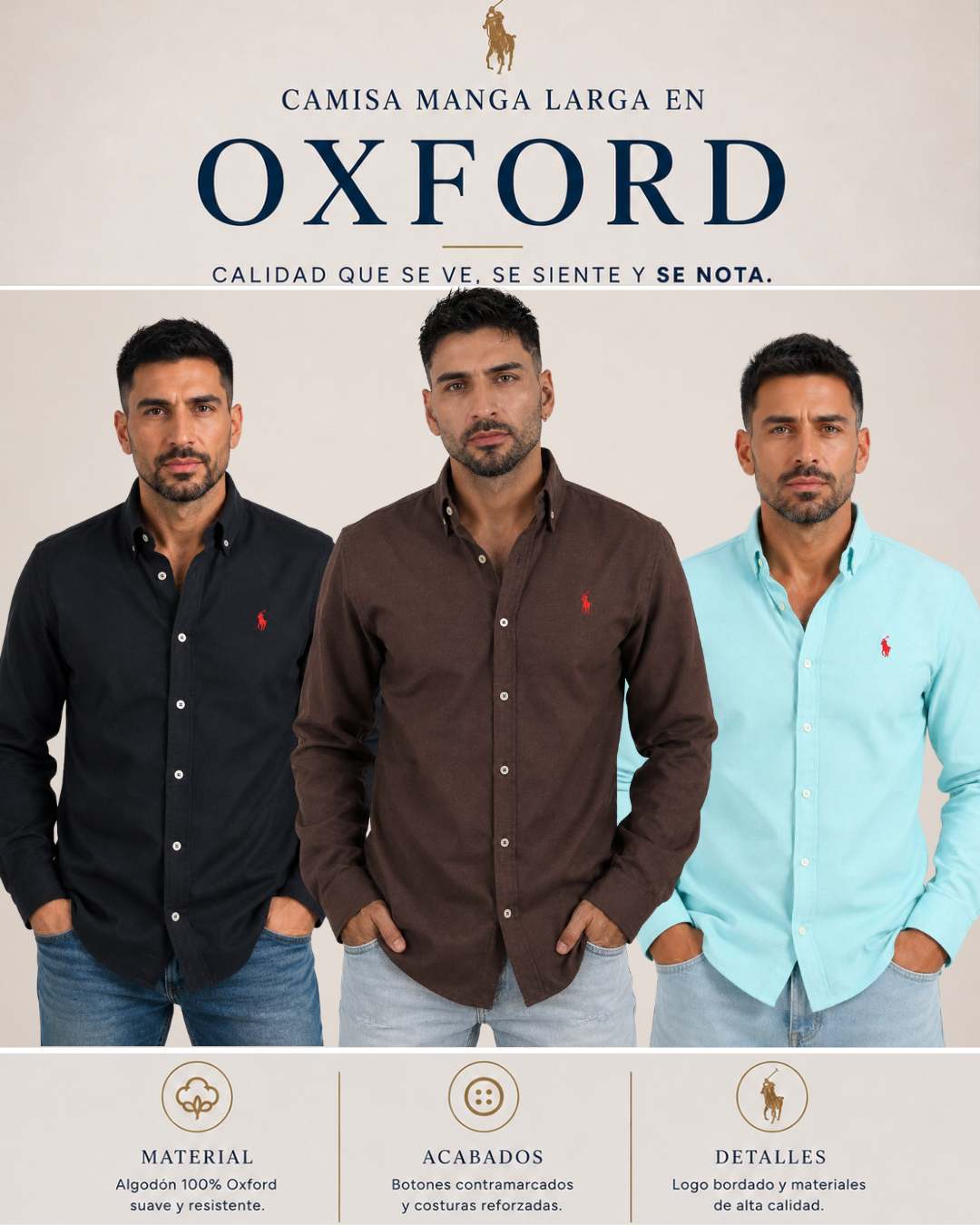 Camisa Manga larga en Oxford