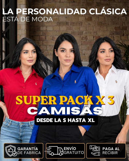 Camisa clásica dama manga larga
