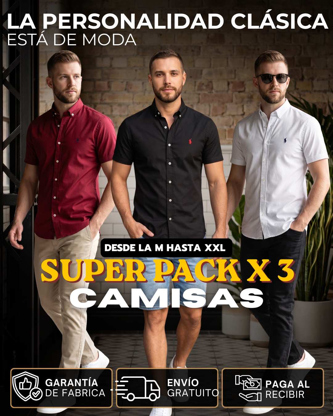 Camisa Hombre Manga Corta