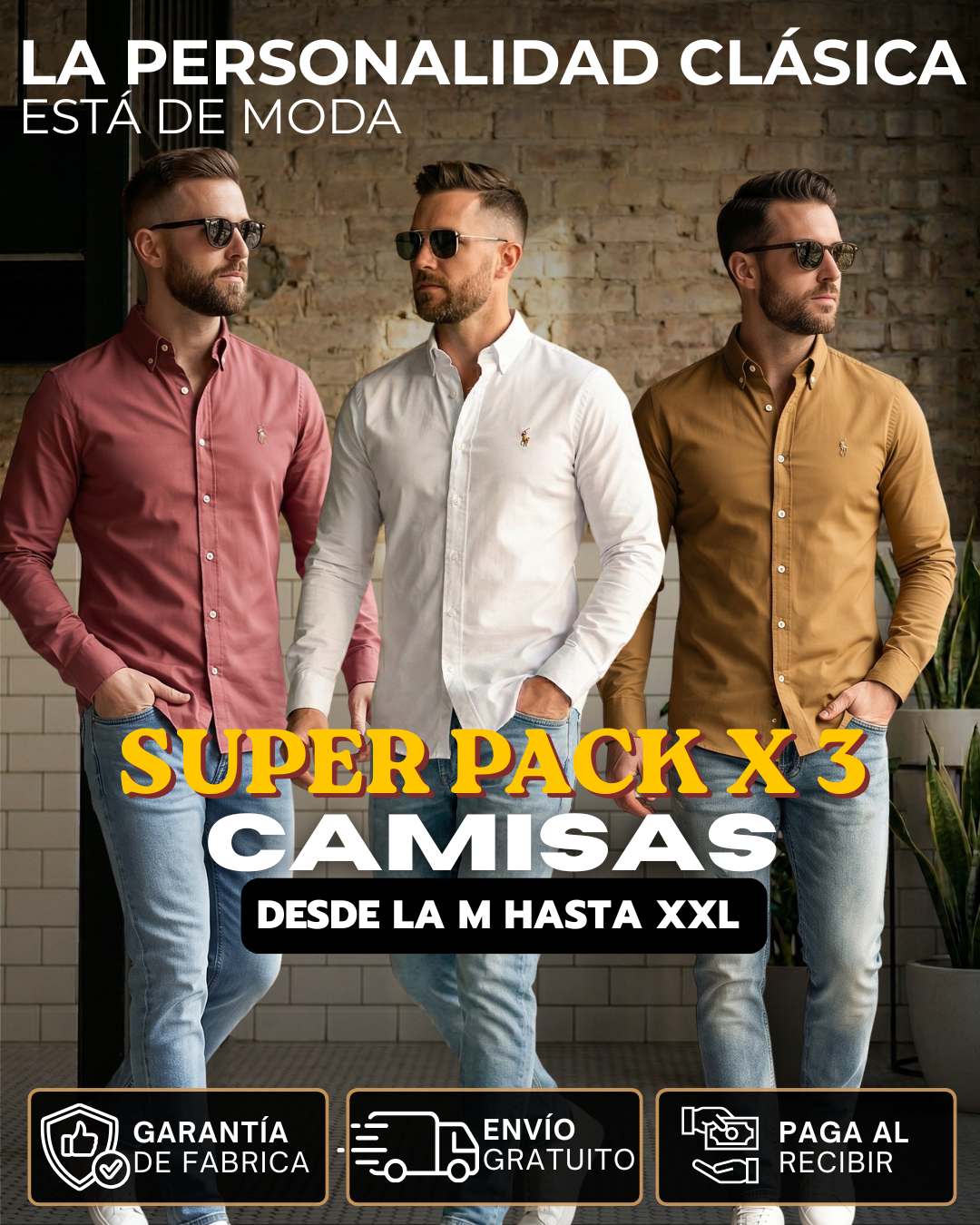 Clásica Manga Larga Caballero